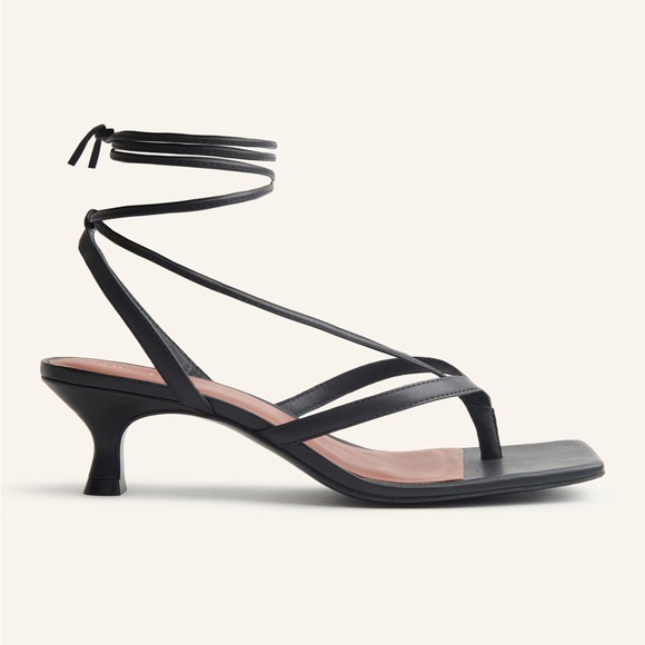 Reformation Selene Lace Up Kitten Heel Sandal - Picture 1 of 4